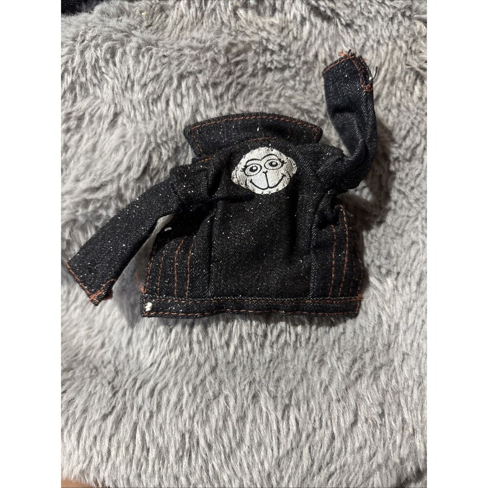 BRATZ DOLL CLOTHES COAT JACKET FUNK N GLOW 2002 MEYGAN JEAN DENIM JACKET MONKEY